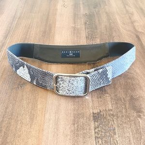 Suzi Roher stretch gray python belt, S